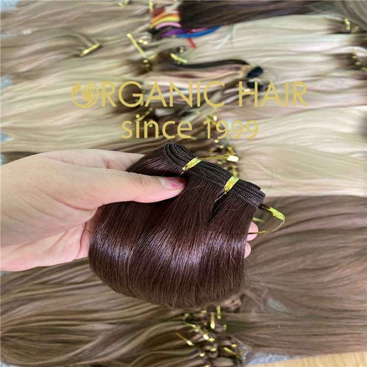  Human remy hair hand tied weft with full cuticle intact  C113